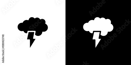 Storm icon linear logo isolated