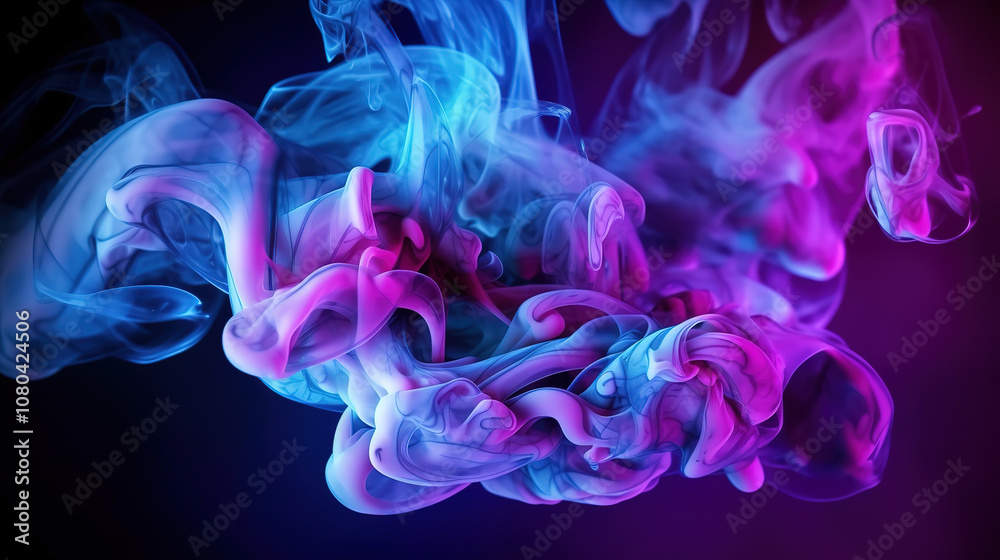 Fototapeta premium Gorgeous Blue purple abstract background, luxury colored smoke