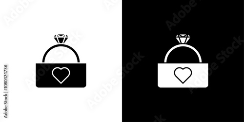 Wedding ring icon linear logo isolated