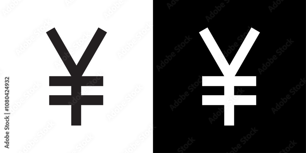 Obraz premium Yen sign icon linear logo isolated