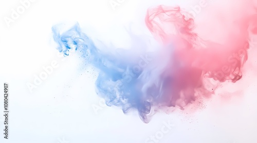 digital technology blue pink powder smoke poster background