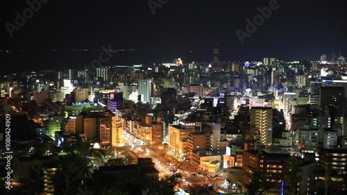 Wallpaper Mural 夜の鹿児島の街並み Torontodigital.ca