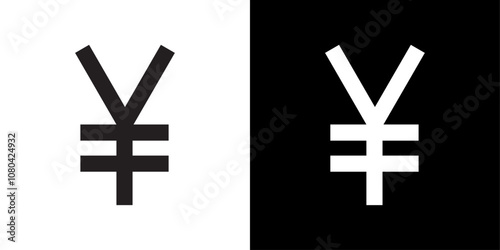 Yen sign icon linear logo isolated
