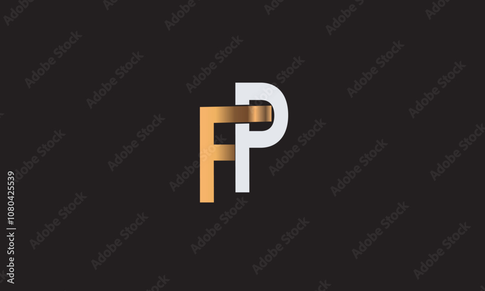 FP, PF , F , P Abstract Letters Logo Monogram FP, PF , F , P Abstract Letters Logo Monogram