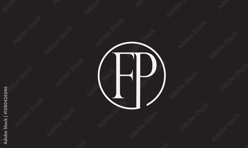 FP, PF , F , P Abstract Letters Logo Monogram FP, PF , F , P Abstract Letters Logo Monogram