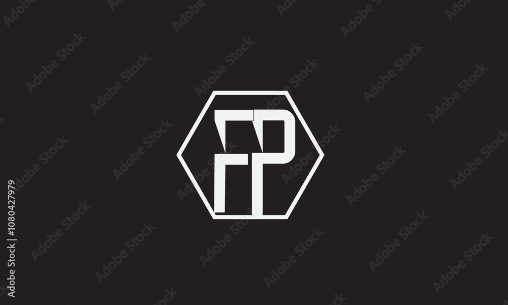 FP, PF , F , P Abstract Letters Logo Monogram FP, PF , F , P Abstract Letters Logo Monogram