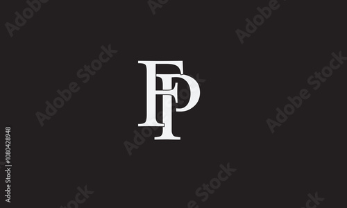 FP, PF , F , P Abstract Letters Logo Monogram
