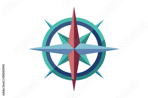 Compass Rose Flat Icon
