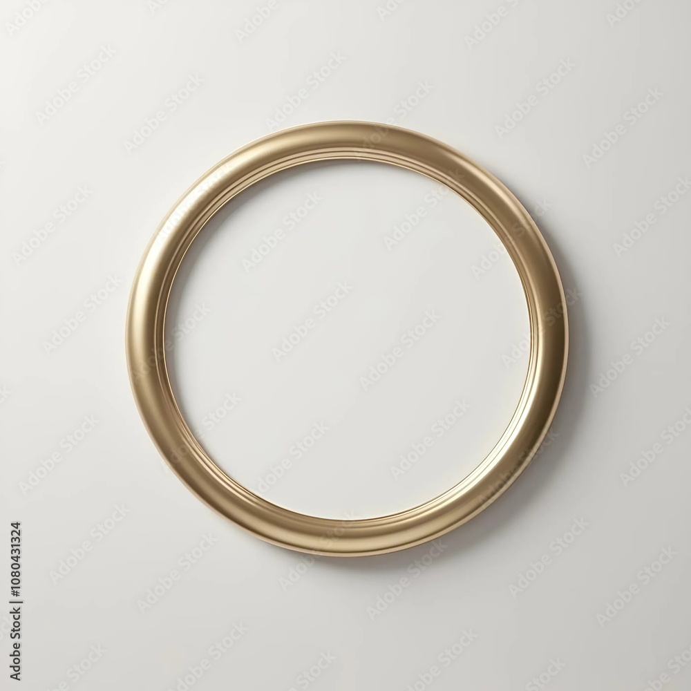 Minimalist golden ring on neutral background Minimalist golden ring on neutral background