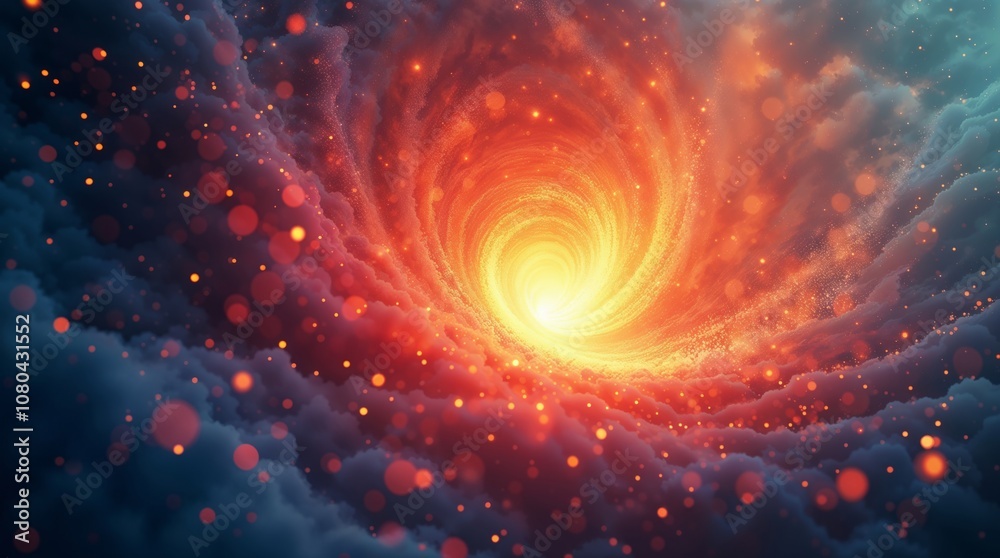 Vibrant cosmic swirl of light and energy Vibrant cosmic swirl of light and energy