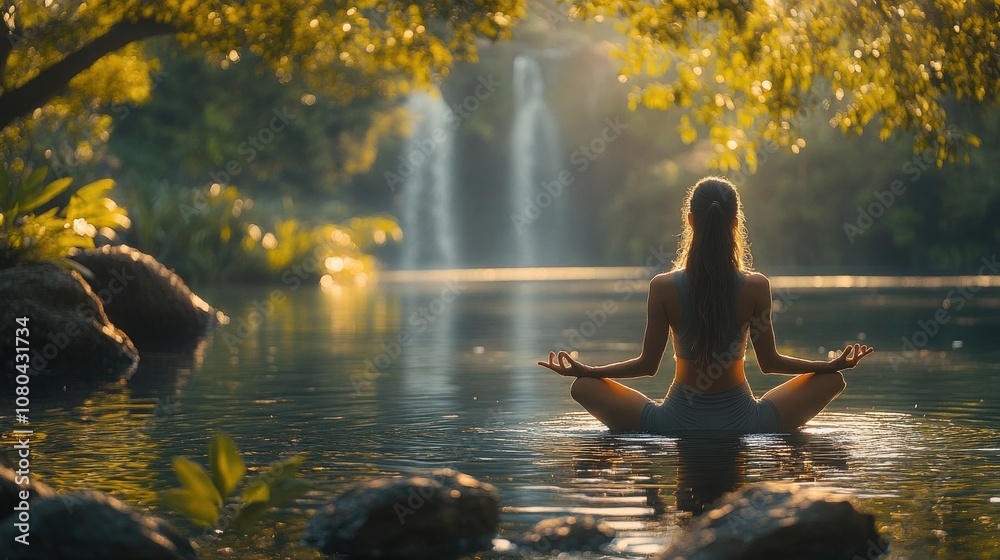 Harmony in Nature: Meditative Waterfall Retreat