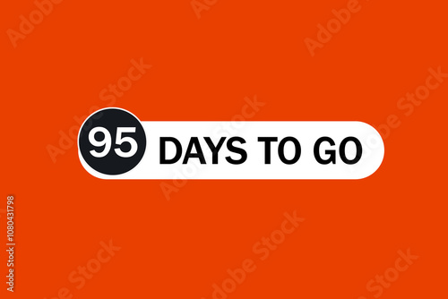 95 days to go, icon, stile, timer, countdown, clock, time,  background, template, 95 days to go, countdown, sticker, left banner, business, sale, label button
