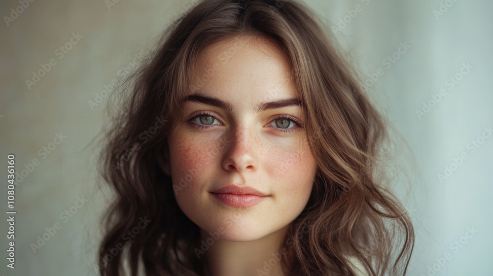 woman with skin redness on her cheek, close-up portrait with neutral background, soft focus, minimalist style lighting, woman with skin redness on her cheek, close-up portrait with neutral background, soft focus, minimalist style lighting,