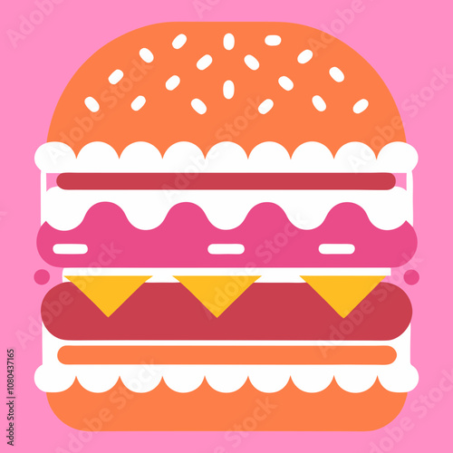 Burger Vector Illustration on a white background 