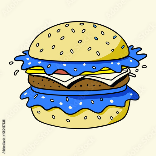 Burger Vector Illustration on a white background 