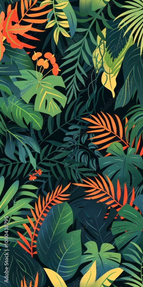 Abstract tropical forest design. Abstract tropical forest design.