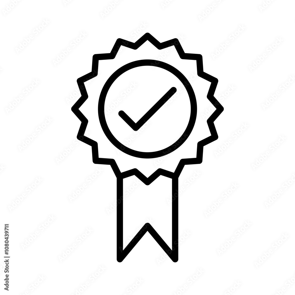Certificate icon (3) linear logo mark in black and white Certificate icon (3) linear logo mark in black and white