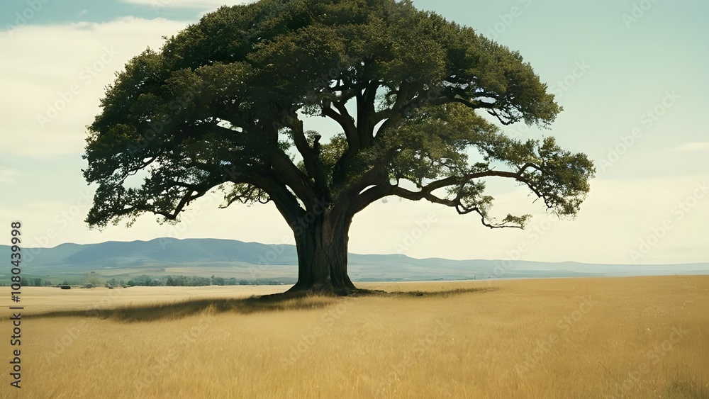 Fototapeta premium Tree isolated in the field