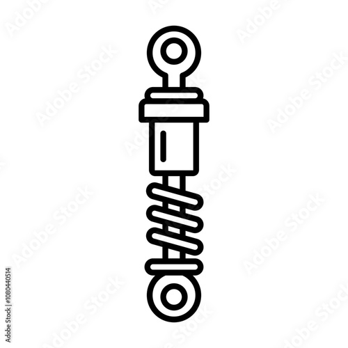 damper icon linear logo mark in black and white