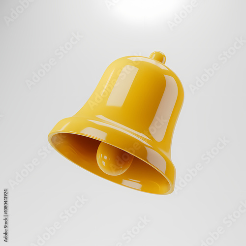 golden bell on white notification
