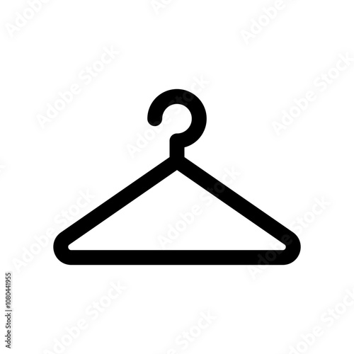 hanger icon linear logo mark in black and white
