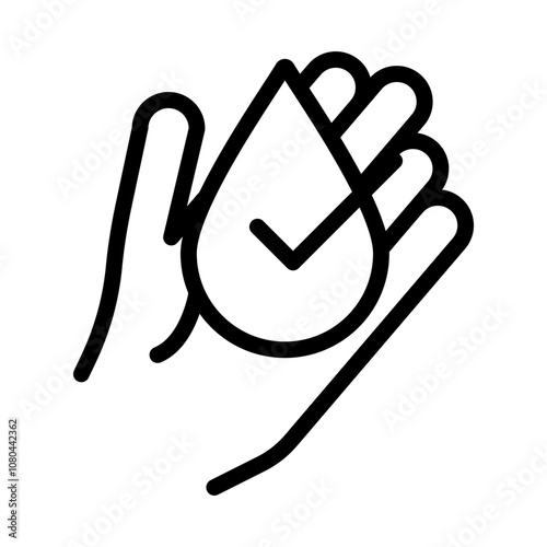 hypoallergenic icon linear logo mark in black and white