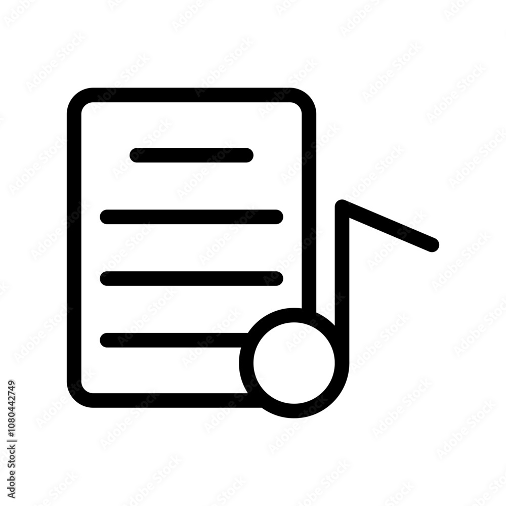 Lyrics icon linear logo mark in black and white Lyrics icon linear logo mark in black and white