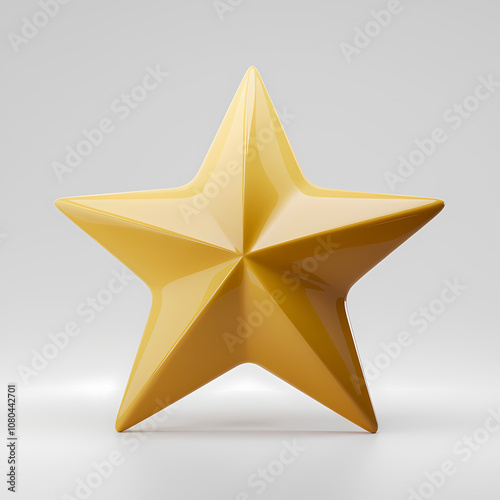3d golden star