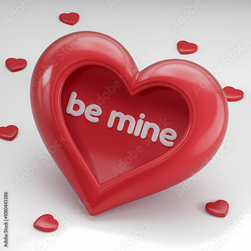 3d red heart 