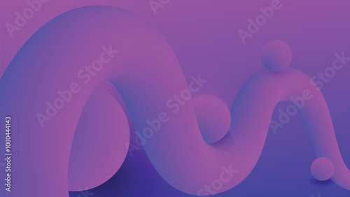 4K Modern trendy gradient abstract background, wavy and geometric elements  
