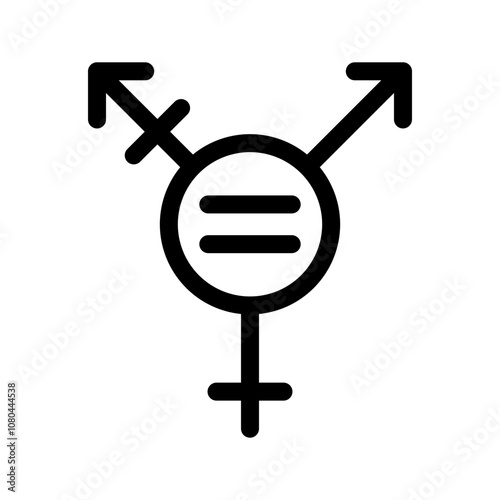 Rainbow LGBT flag icon linear logo mark in black and white