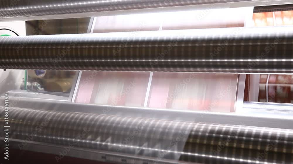 printing roll press in operation printing roll press in operation