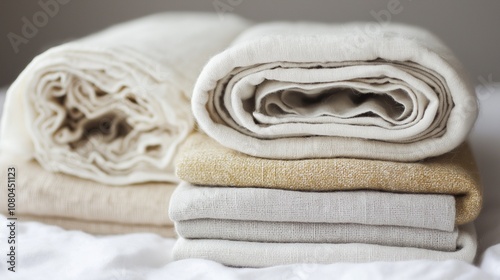 Rolls of white fabric wholesale. A world of textile