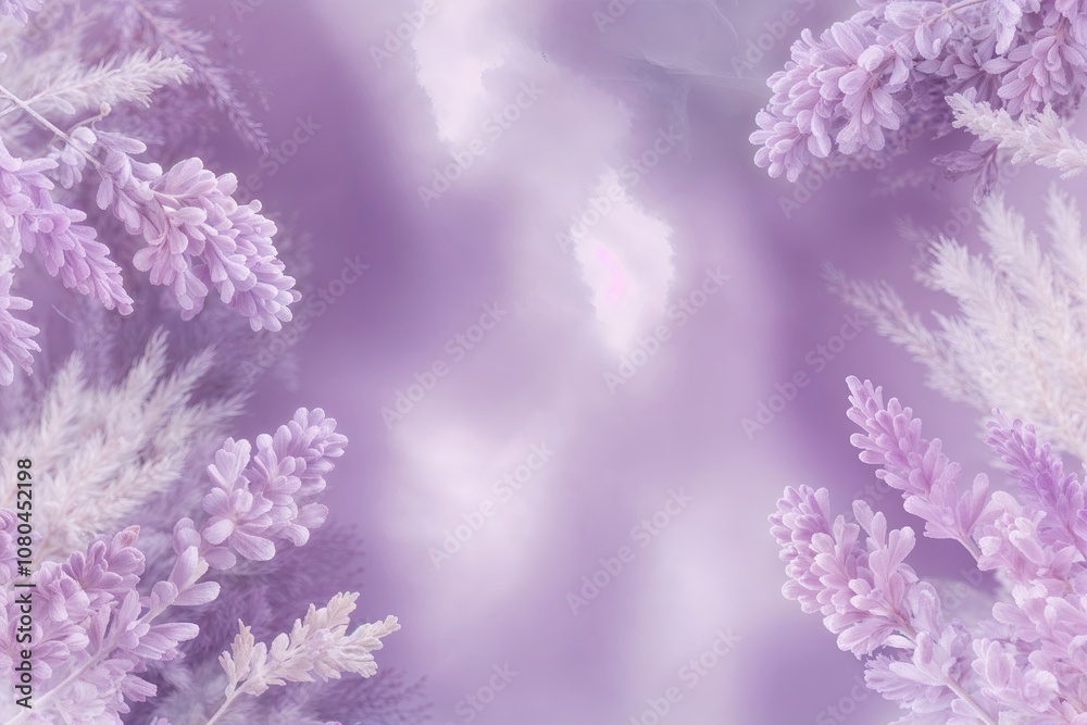 Fototapeta premium Elegant Light Airy Lavender Abstract Background with Calming Textures and Reflections for Stylish Product Displays