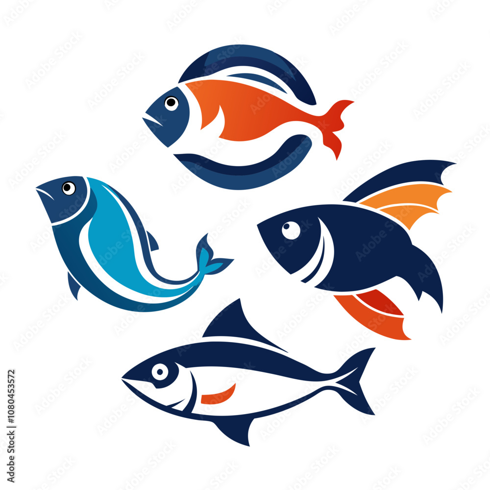 Fish for fissures logo concept for business branding Fish for fissures logo concept for business branding