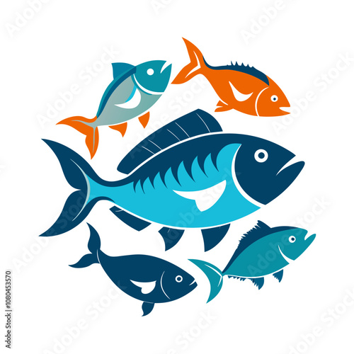 Fish for fissures logo concept for business branding