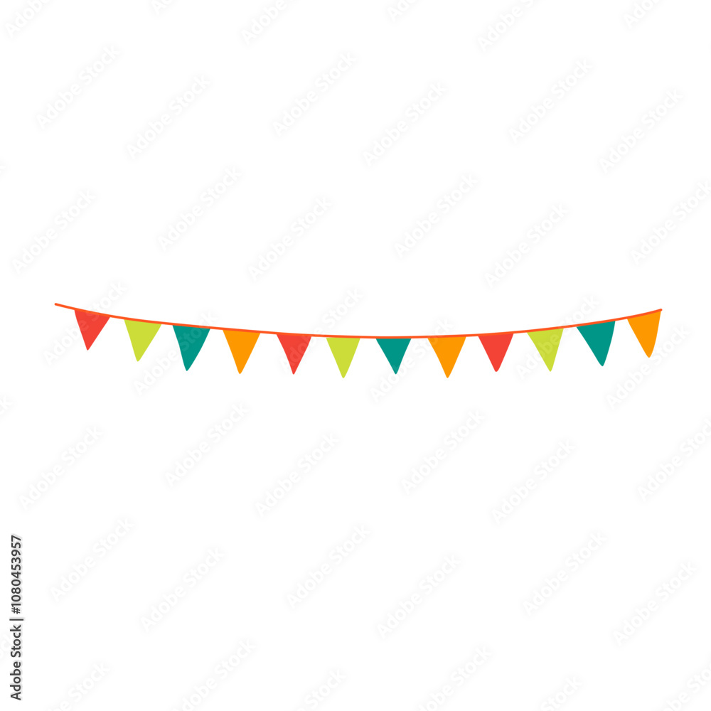 Festive flag garlands vector illustration Festive flag garlands vector illustration
