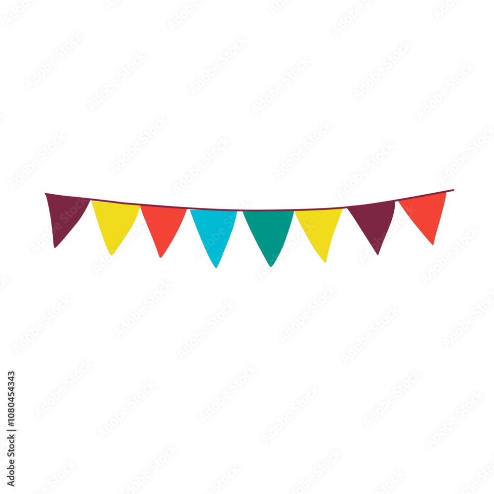 Festive flag garlands vector illustration Festive flag garlands vector illustration