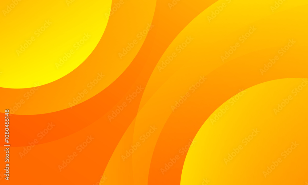 Orange abstract background with waves. Vector illustration