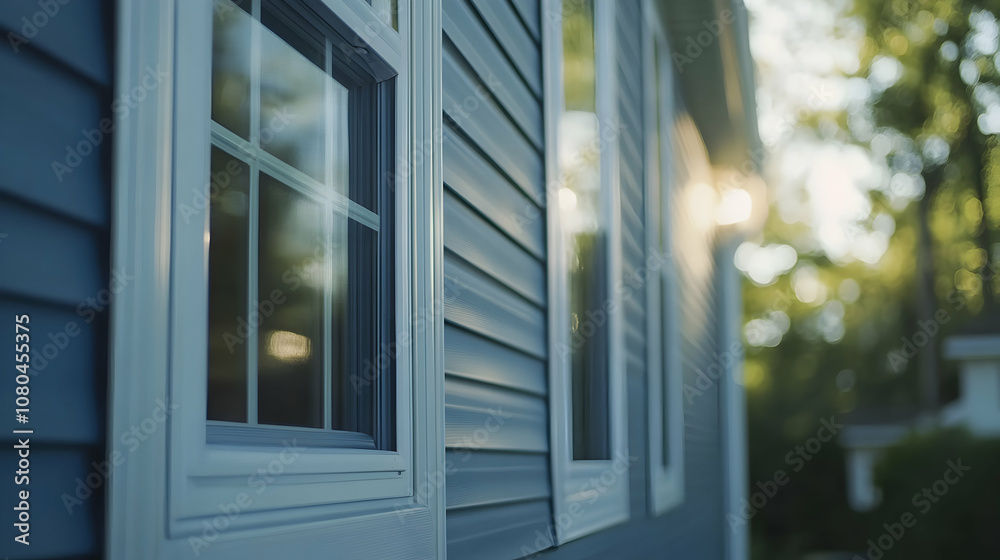 Fototapeta premium Vinyl Siding on New House a?