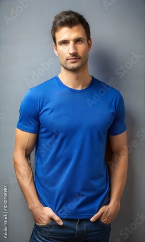 Man In Blue T-Shirt