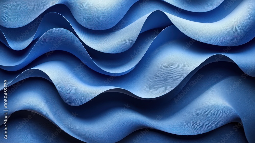Abstract blue waves creating a smooth, flowing texture. Abstract blue waves creating a smooth, flowing texture.