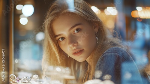 A woman with blonde hair
