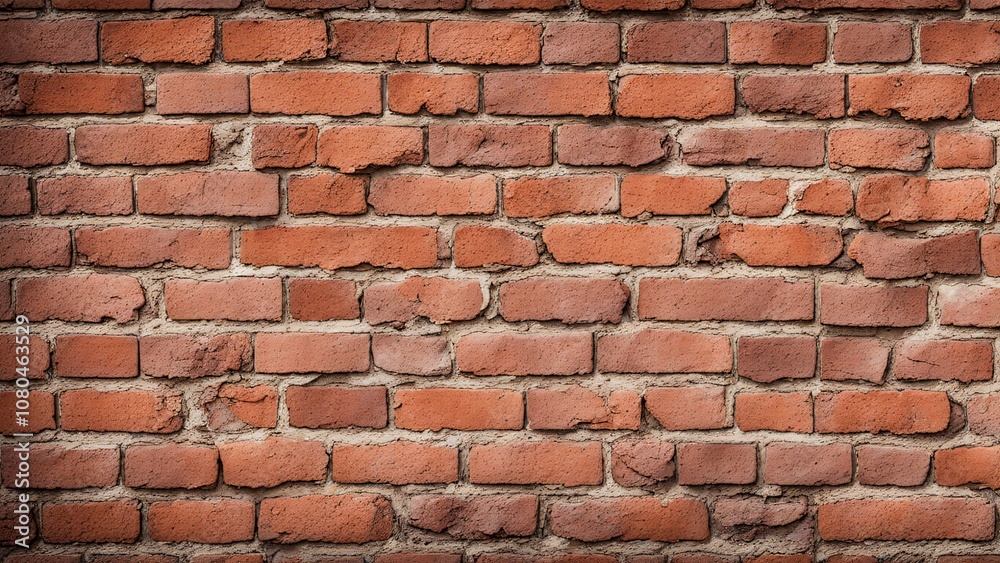 Old brickwork. Bricks. Wallpaper. Background. An image of an old brick wall featuring bricks, serving as a textured background or wallpaper. Red bricks.