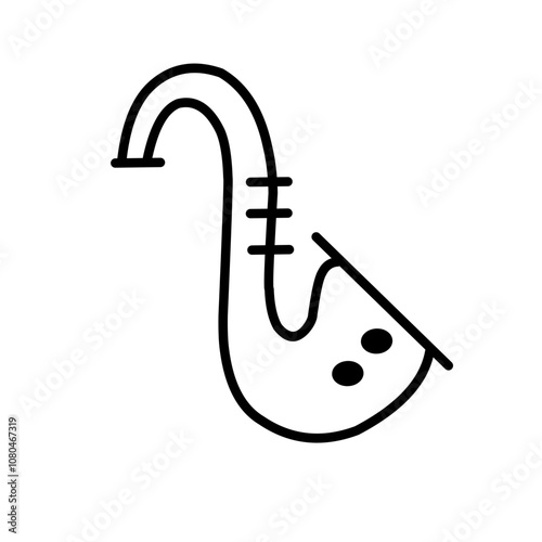 Musical instruments sketch illustration
