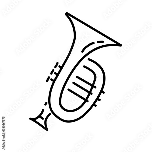 Musical instruments sketch illustration