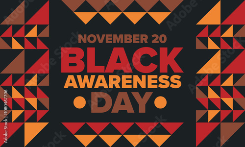 Black Awareness Day. Holiday in Brazil. Afro Brazilians. Celebrate awareness by the black community in November. African and brazilian culture. Black history art. Vector illustration