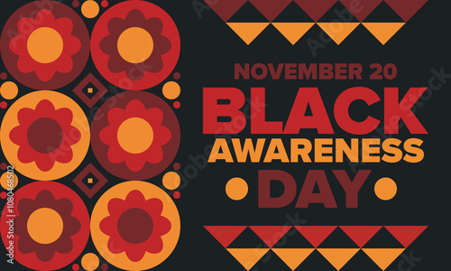 Black Awareness Day. Holiday in Brazil. Afro Brazilians. Celebrate awareness by the black community in November. African and brazilian culture. Black history art. Vector illustration
