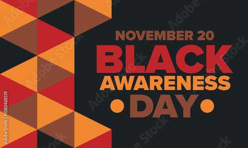 Black Awareness Day. Holiday in Brazil. Afro Brazilians. Celebrate awareness by the black community in November. African and brazilian culture. Black history art. Vector illustration
