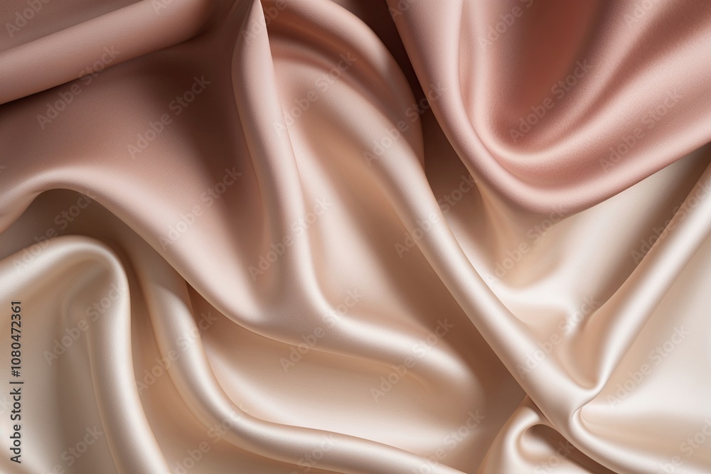 Fototapeta premium Soft Blush Beige Gradient Textures with Creamy Silk Fluid Aesthetics